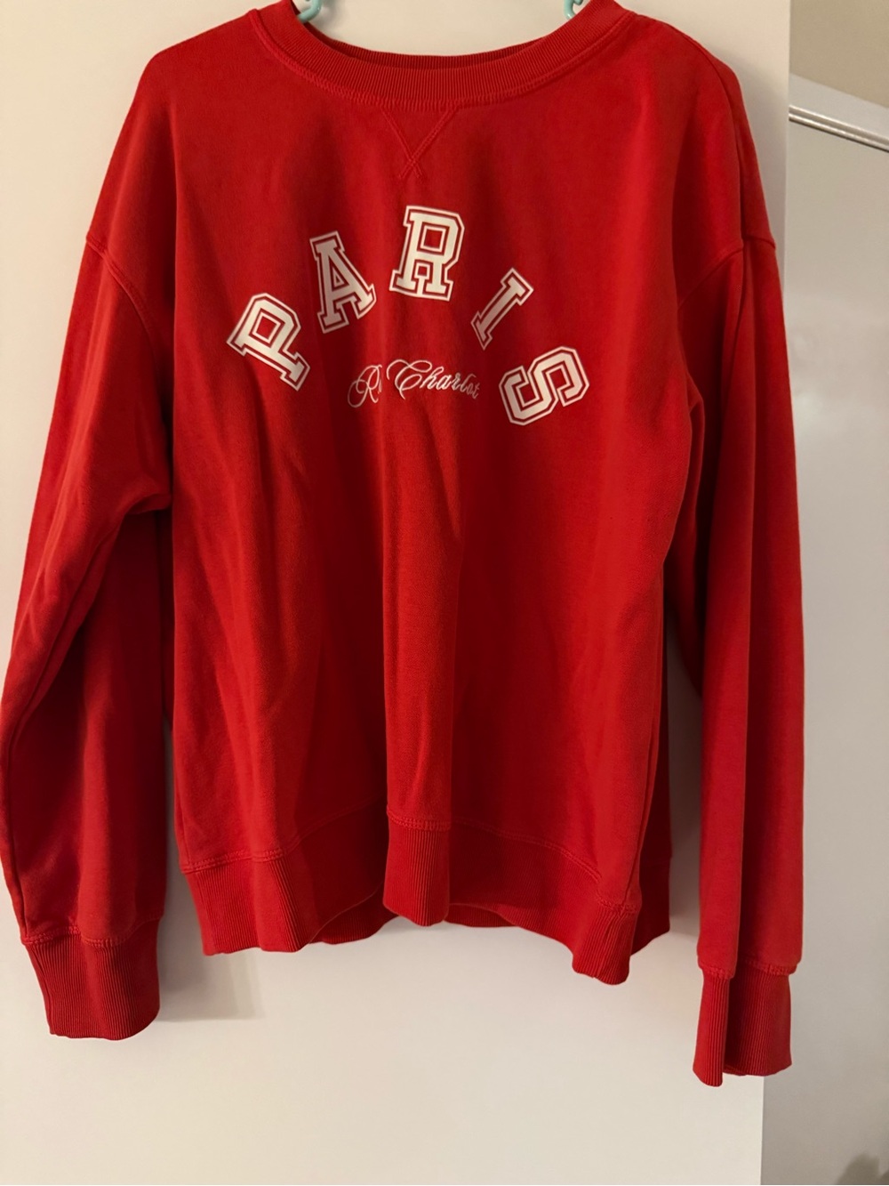 H&M Red 'PARIS' Crewneck Sweatshirt